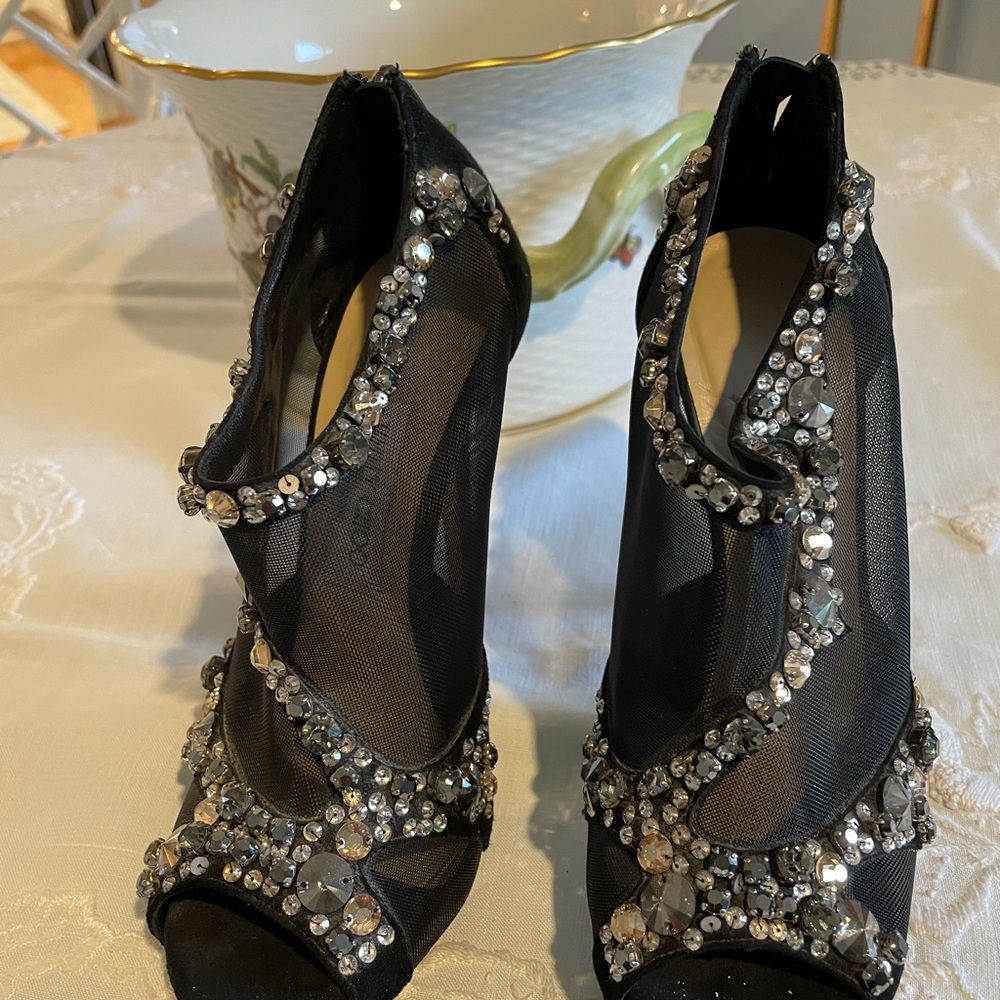 Jimmy Choo black with crystals shoes